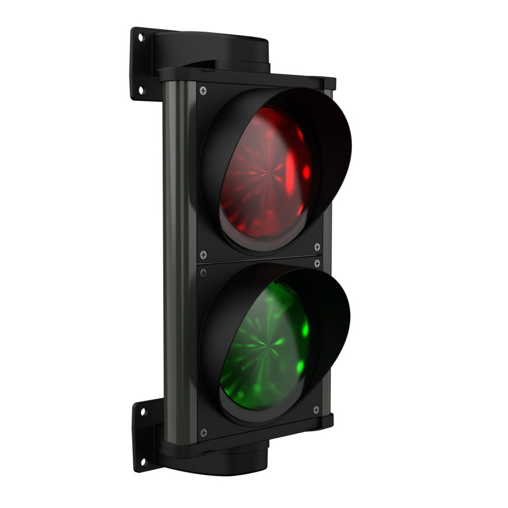 Traffic light of industrial systems, 1 to 3-light modular traffic light