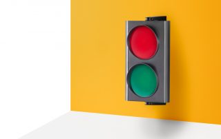 red green led traffic light