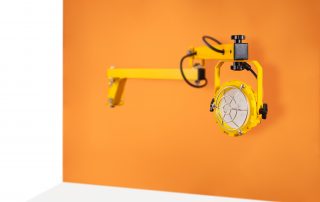 loading dock led light with articulated arm