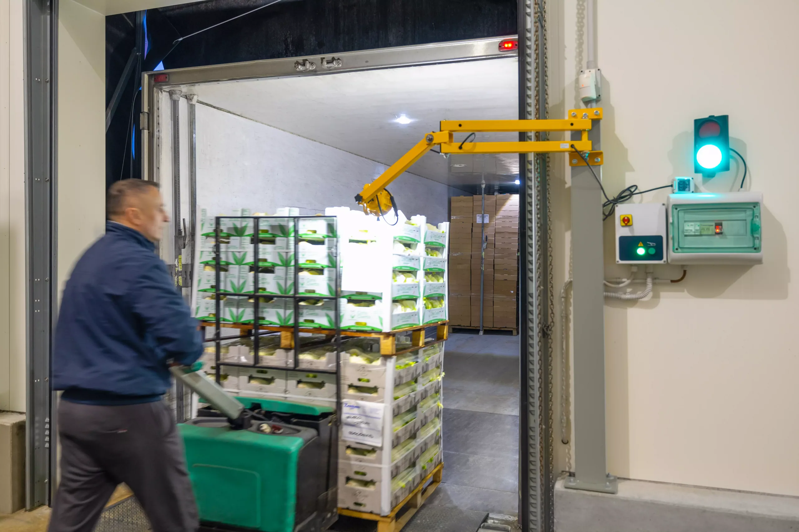 lighting and traffic lights for loading bays