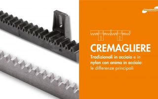 cremagliere in acciaio o nylon